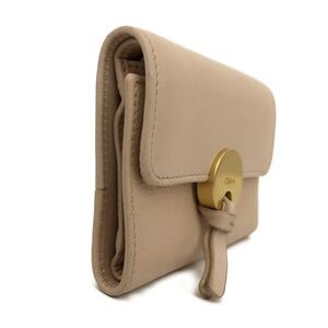 Chloé Leather Wallet Chloe Indy Leather Trifold Wallet Purse Pink authentic